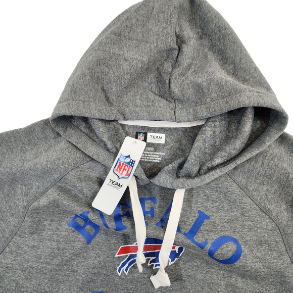 Buffalo Bills Gray Pullover Hoodie Sweatshirt Authentic NFL Team Apparel L - Picture 6 of 8